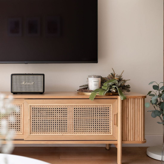 Bamboo rattan shop tv stand